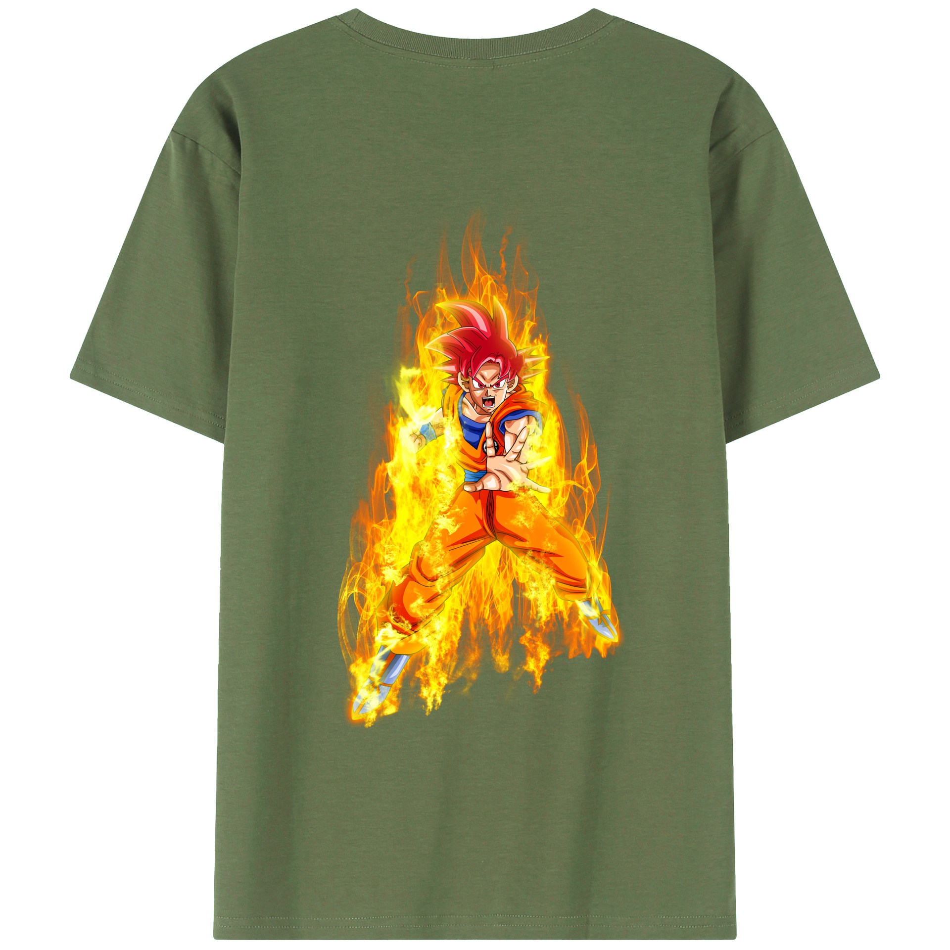 （画像用） ドラゴンボール 孫悟空（そん ごくう）Son Goku カカロット DRAGON BALL Kakarotto 綿100％ メンズ半袖Tシャツ（バックプリント） 通気性